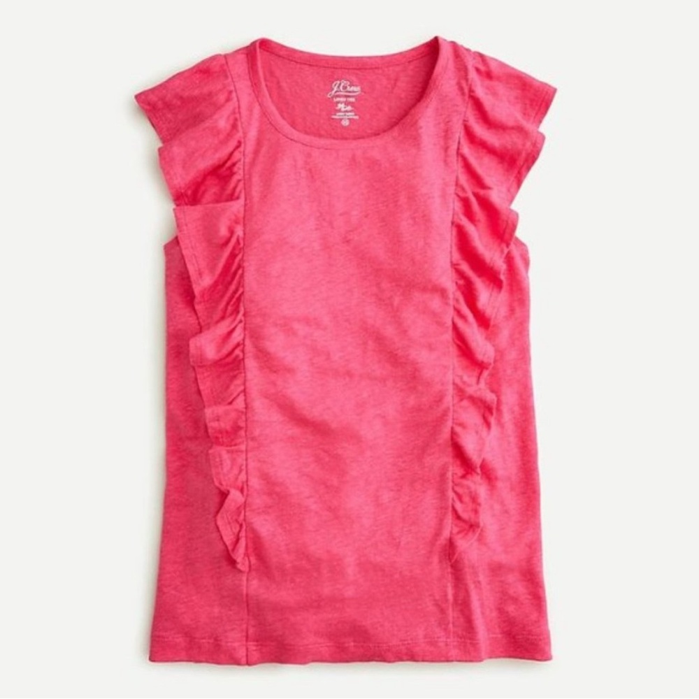 J. Crew Ruffle Linen Tank Top